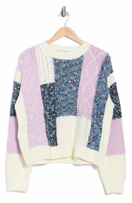 Desigual Mixed Stitch Patchwork Sweater