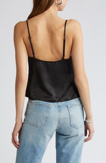 Lace Inset Satin Camisole