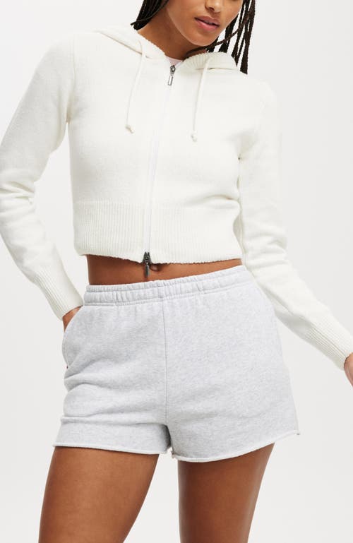Cotton On Classic Fleece Mini Short In Soft Grey Marle