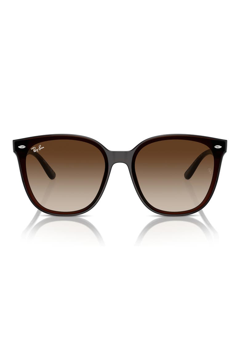 66mm Gradient Oversize Irregular Sunglasses, Alternate, color, TRANSPARENT BLACK