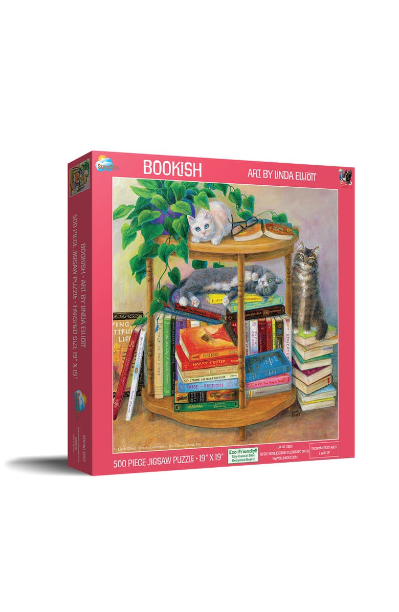 Sunsout Bookish 500 piece Jigsaw Puzzle for Adults, Main, color, Multicolor