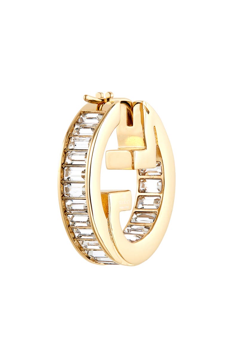 Gucci Blondie Crystal Hoop Earrings, Alternate, color, 