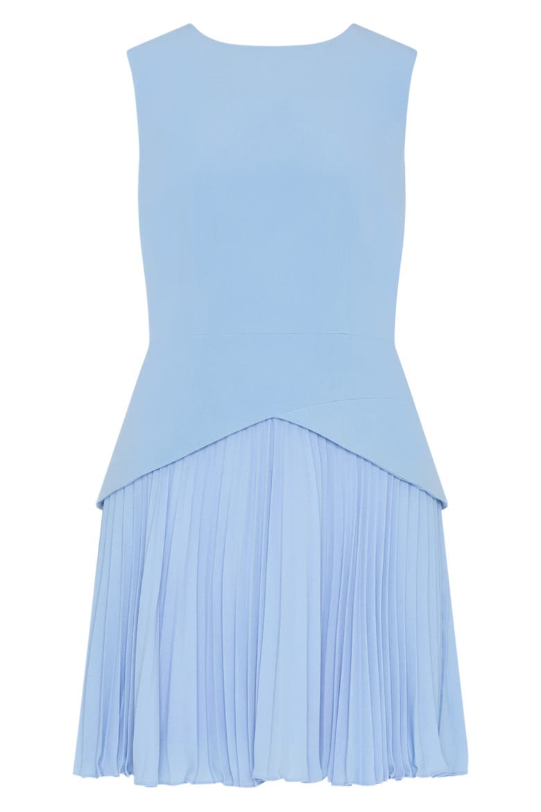 Haddy Pleated Sleeveless Minidress, Alternate, color, BLUE