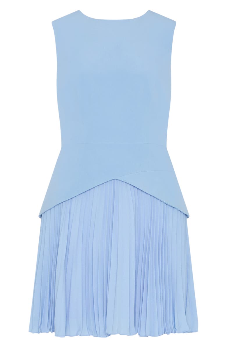 Milly Haddy Pleated Sleeveless Minidress, Alternate, color, Blue