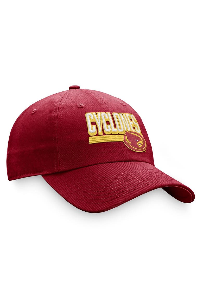 Men's Top of the World Cardinal Iowa State Cyclones Slice Adjustable Hat, Alternate, color, Green