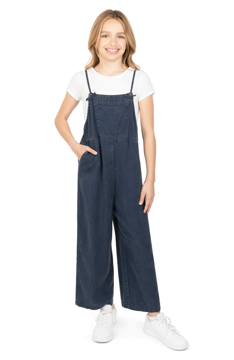 Speechless Kids' T-Shirt & Jumpsuit Set, Alternate, color, Navy Blue