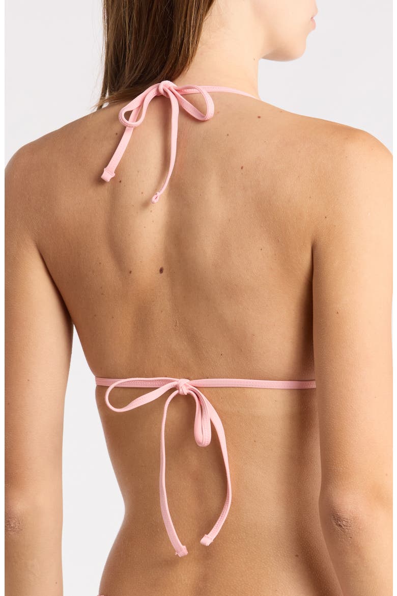 Mini Tiki Triangle Bikini Top, Alternate, color, PETAL PINK