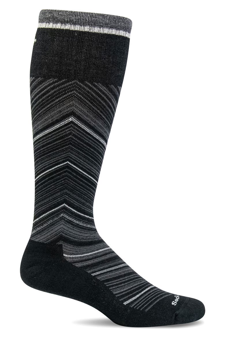 Full Calf Flattery Compression Socks, Alternate, color, BLACK