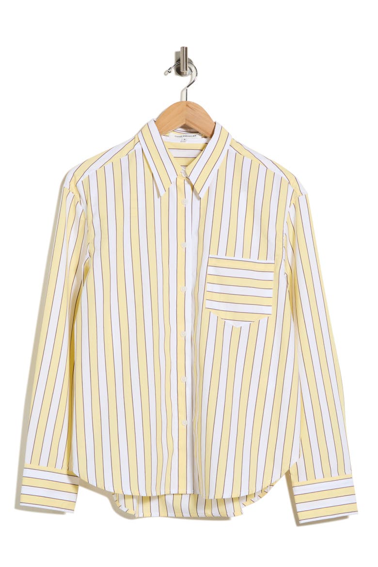 Classic Boxy Poplin Button-Up Shirt, Main, color, BUTTERBEAM STRIPE