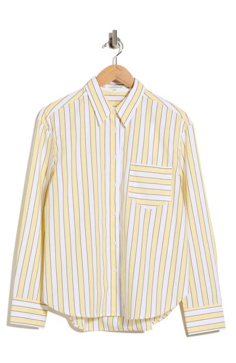 Classic Boxy Poplin Button-Up Shirt