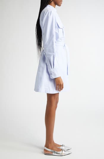 【関税＆送料込み】Givenchy Military Dress Clothing Givenchy Military Long Sleeve Cotton Oxford Mini Shirtdress