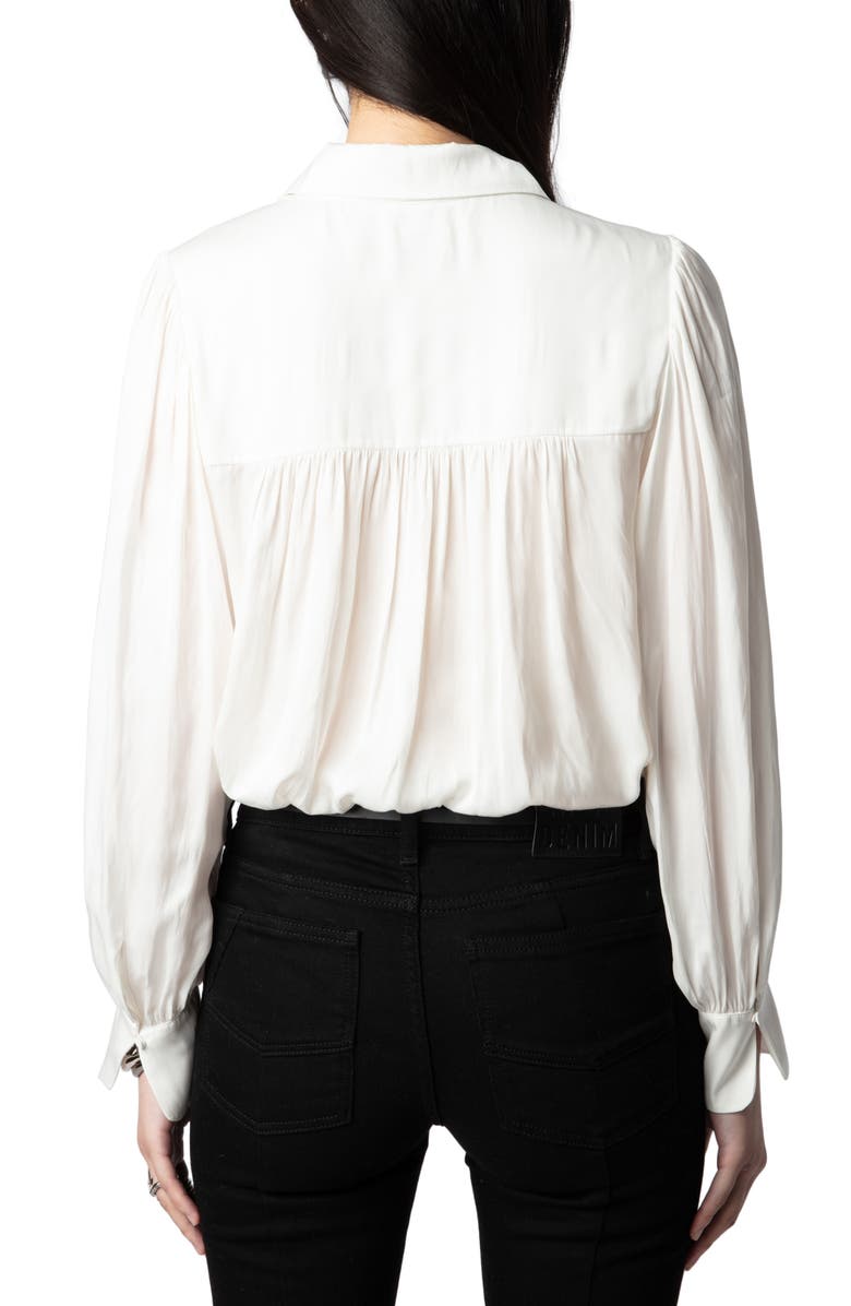 Zadig & Voltaire Trenta Satin Shirt, Alternate, color, 