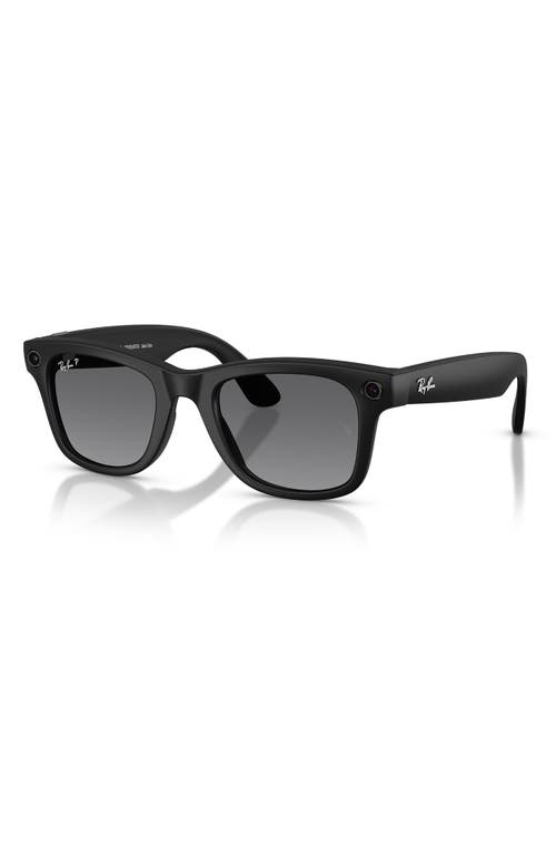 Ray Ban Ray-ban Meta Wayfarer 50mm Polarized Ai Glasses In Black