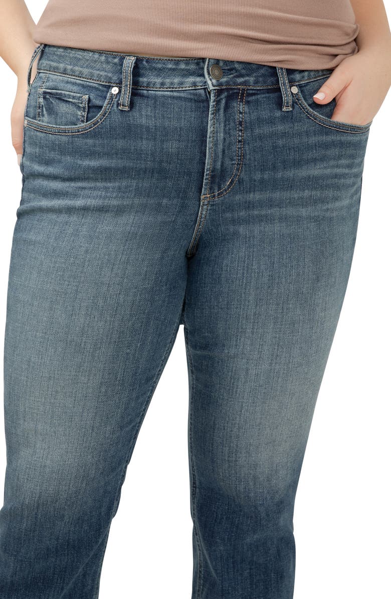 Silver Jeans Co. Suki Curvy Mid Rise Capri Jeans, Alternate, color, Indigo