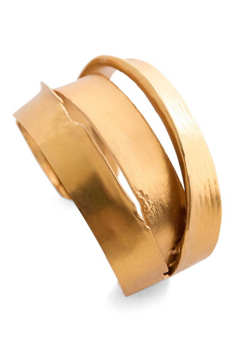 Frozen Bangle, Alternate, color, GOLD