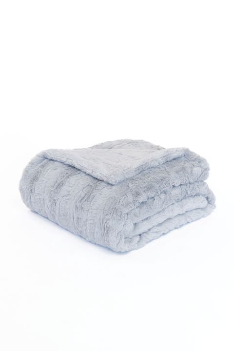 Hollywood Affair Faux Fur Throw Blanket