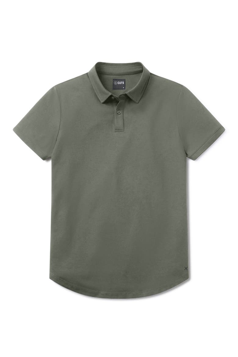 Trim Fit Cotton Blend Polo, Alternate, color, GUNMETAL