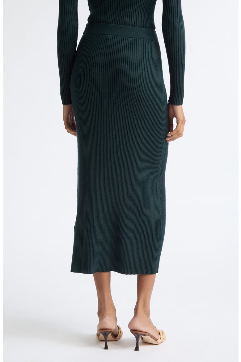 Valiant Merino Wool Straight Sweater Skirt, Alternate, color, BOTTLE GREEN