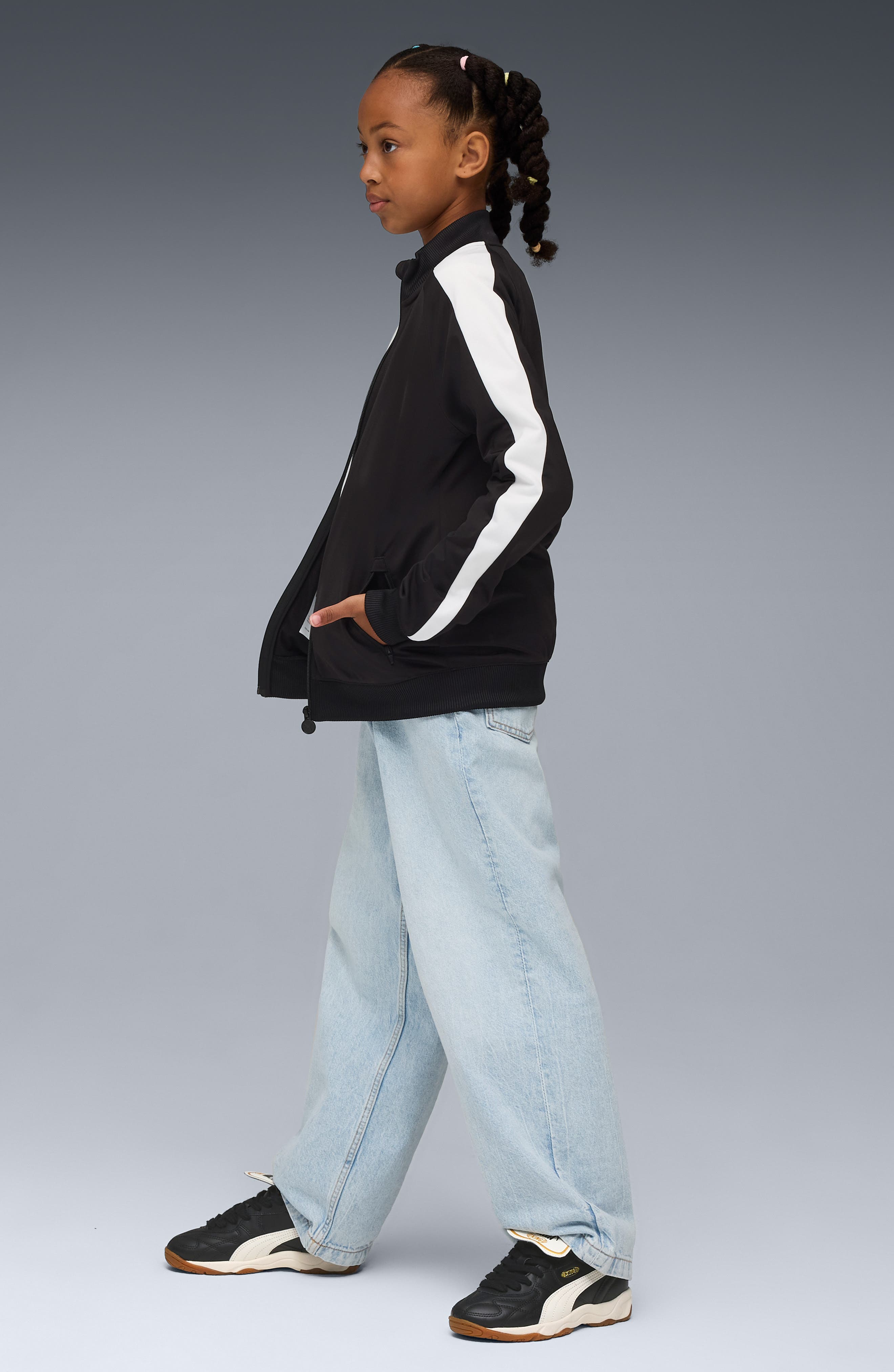 PUMA Kids' King Indoor Sneaker, Alternate, color, Puma Black/ Warm White