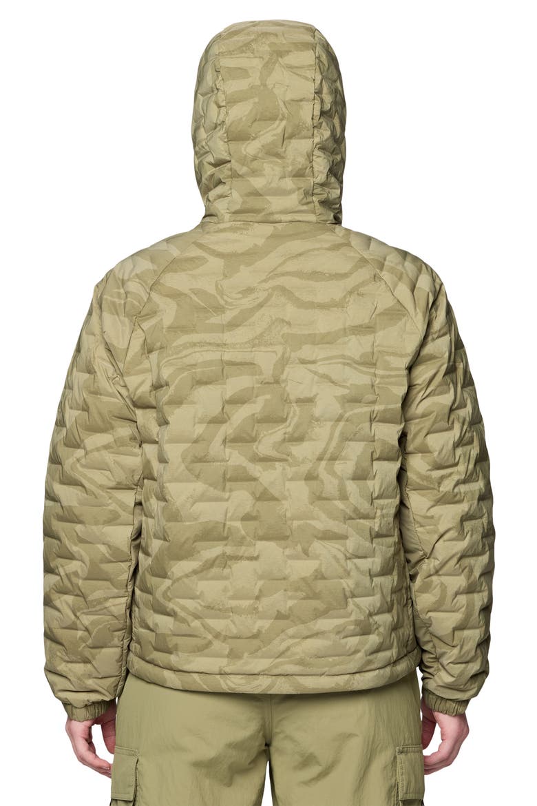 Stretchdown Lightweight Zip Hoodie, Alternate, color, LANDSLIDE ROCKSTRATA