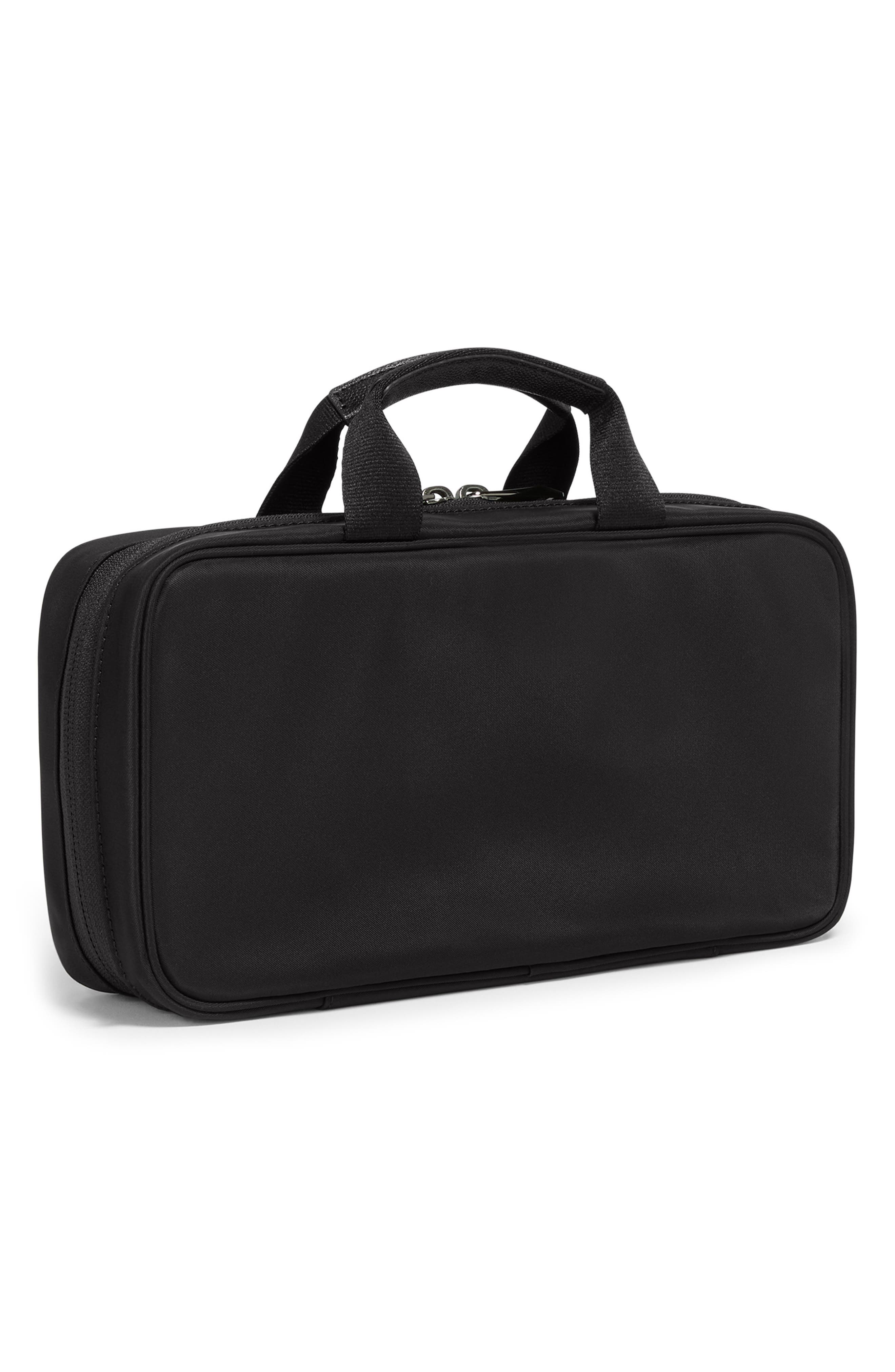 TUMI Small Madeline Nylon Cosmetics Bag, Alternate, color, Black/ Gunmetal