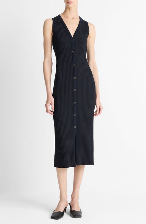 Sleeveless Rib Midi Dress