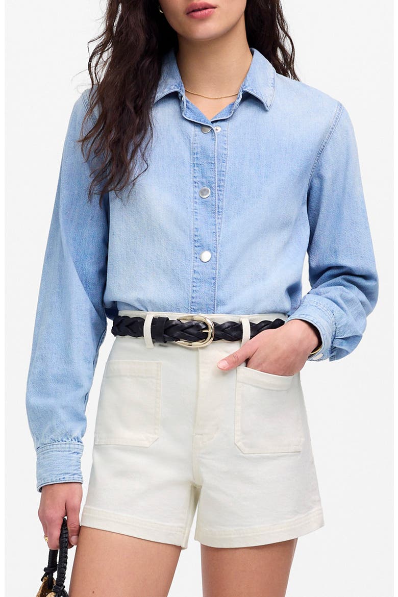 The Denim Emmett Shorts, Main, color, TILE WHITE