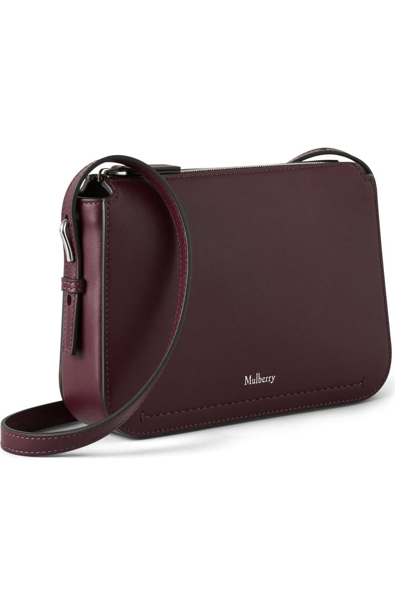 Mulberry Clovelly Leather Crossbody Bag, Alternate, color, Black Cherry