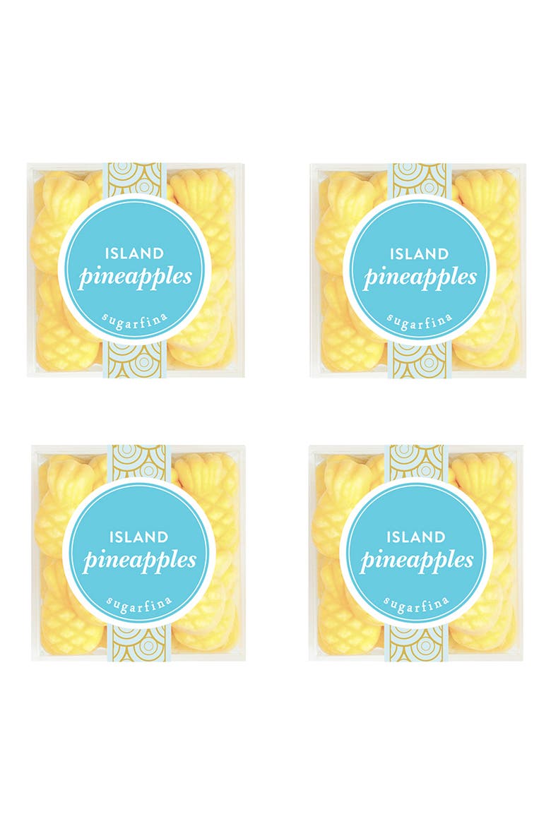 Island Pineapples Set of 4 Candy Cubes, Main, color, NO COLOR
