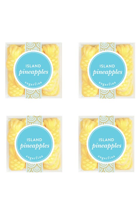 Island Pineapples Set of 4 Candy Cubes