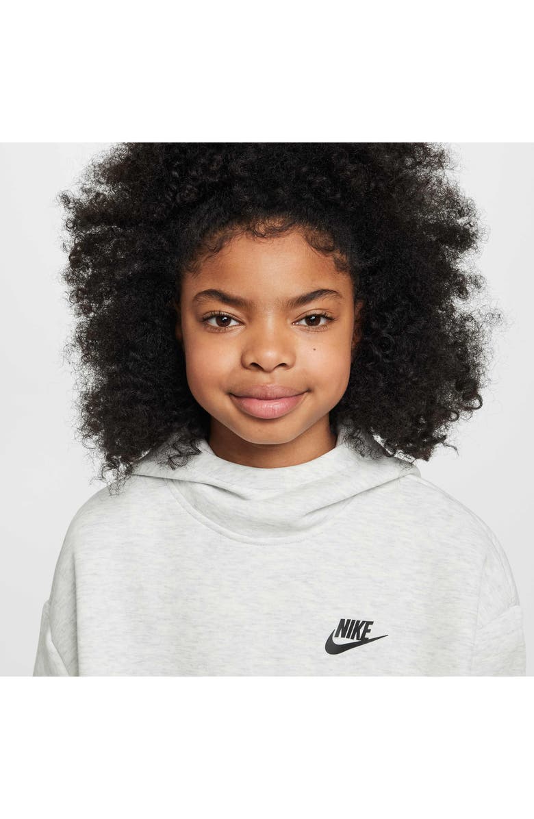 Nike Kids' Sportswear Tech Fleece Oversize Hoodie, Alternate, color, Light Grey/ Heather/ Black