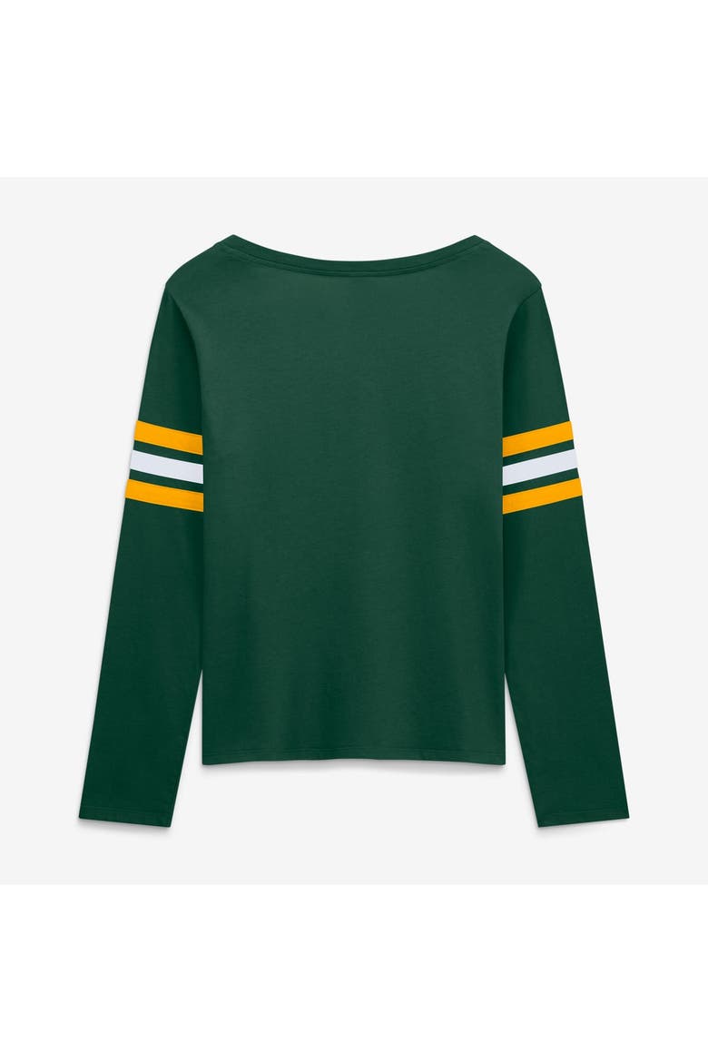 Women's Fanatics  Green Green Bay Packers Team First Coverage Scheme Lace-Up Long Sleeve T-Shirt, Alternate, color, Green