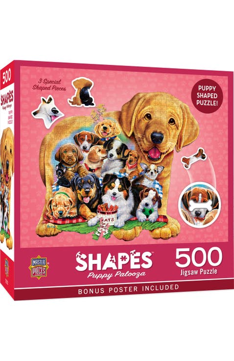 Puppy Palooza 500 Piece Shaped Puzzle