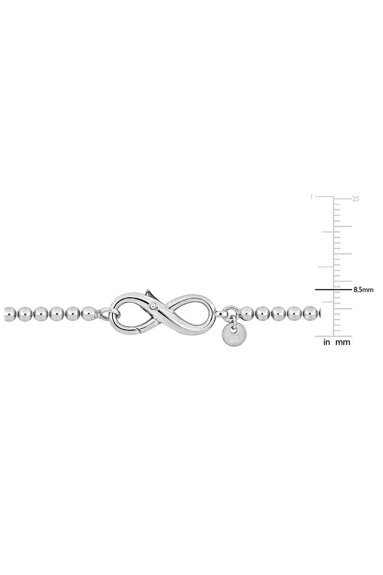Sterling Silver Infinity Clasp Ball Chain Necklace, Alternate, color, SILVER