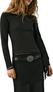MANGO TEEN Semisheer Knit Top