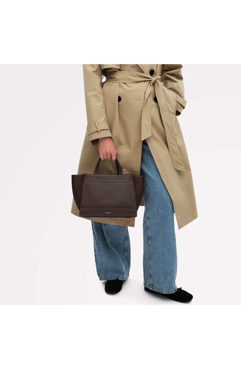 Radley Oak Street Medium Ziptop Satchel Bag, Alternate, color, Dark Oak