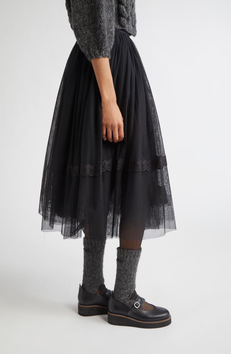 Meruert Tolegen Volume Tulle A-Line Skirt, Alternate, color, Black