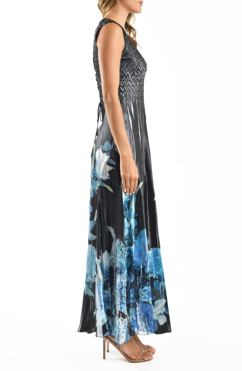 Komarov Lace-Up Back Maxi Cocktail Dress, Alternate, color, 