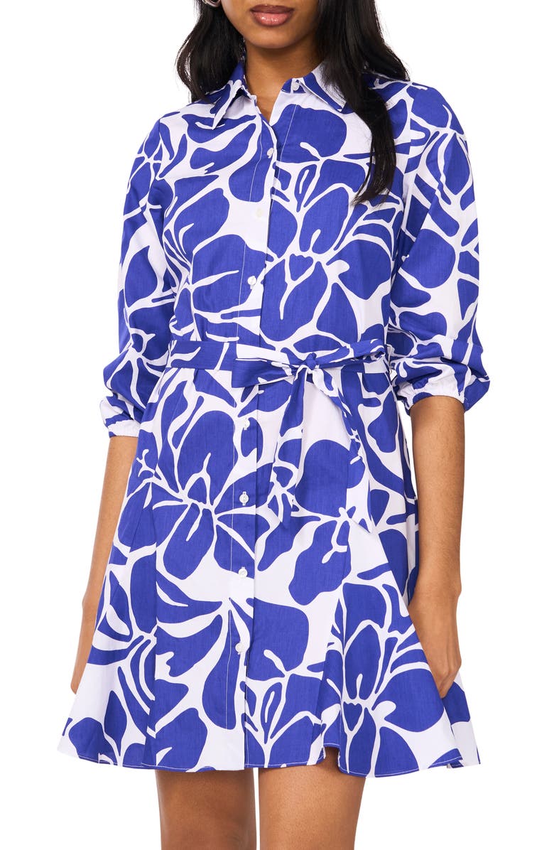 Halogen<sup>®</sup> Floral Balloon Sleeve Shirtdress, Alternate, color,