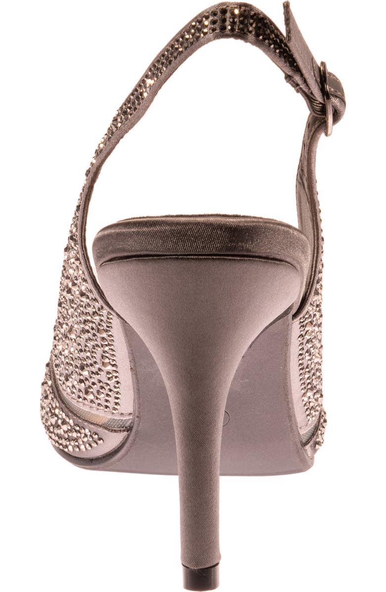 LADY COUTURE Rhinstone Slingback Sandal, Alternate, color, Pewter