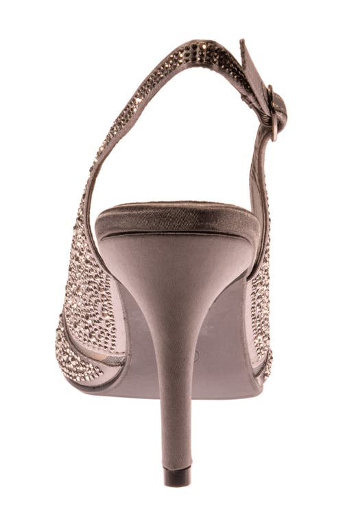 Lady Couture Rhinstone Slingback Sandal In Pewter