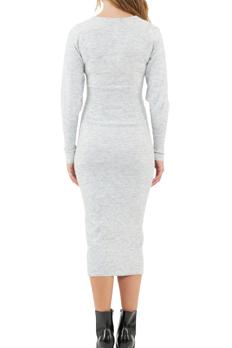 Heidi Nursing Knit Dress, Alternate, color, SNOW MARLE