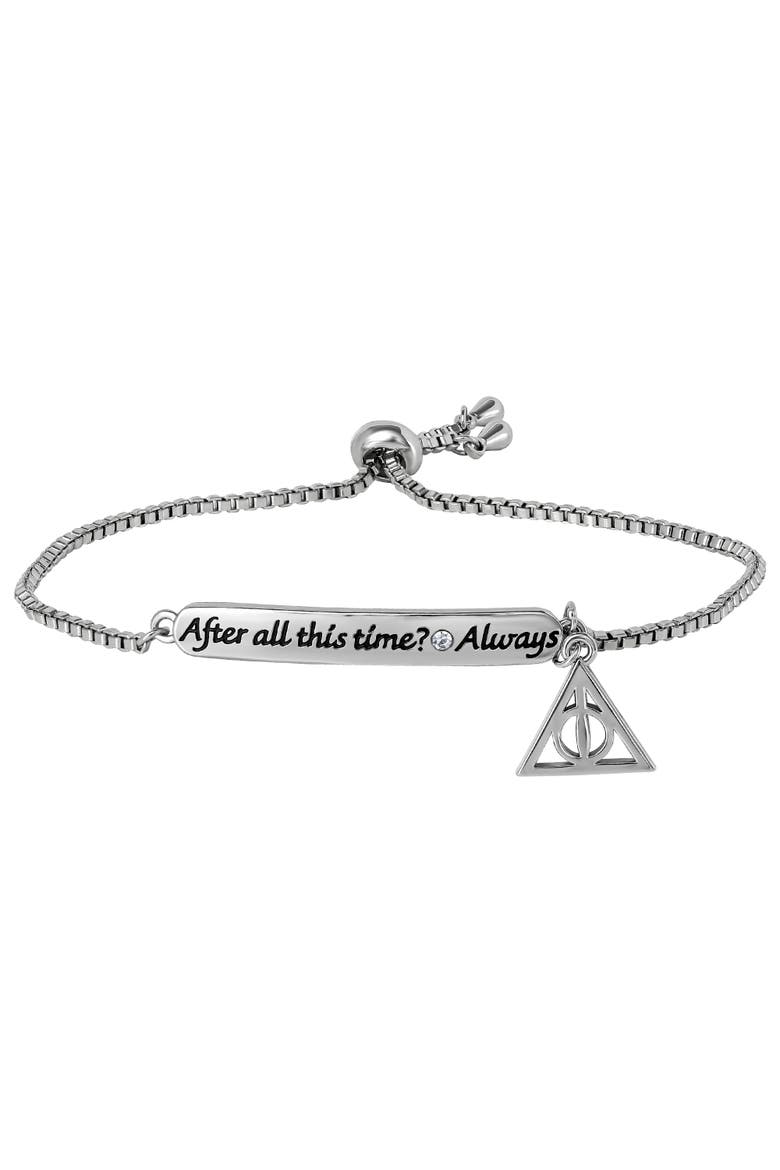 Always Bracelet for Women with Deathly Hallows Charm, Main, color, Metallic Silver