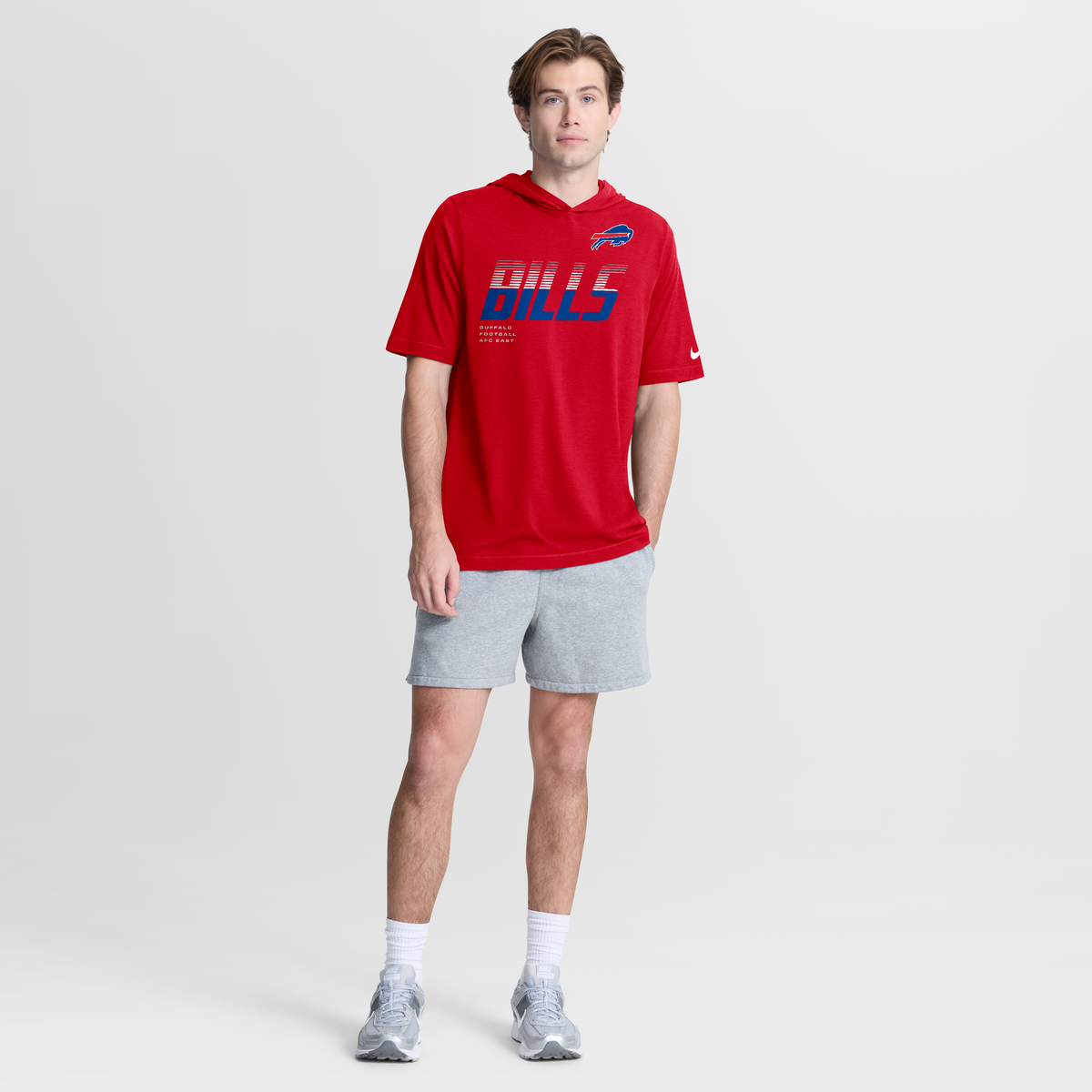 Nike Men's Nike Red Buffalo Bills Tri-Blend Hooded T-Shirt (Men ...