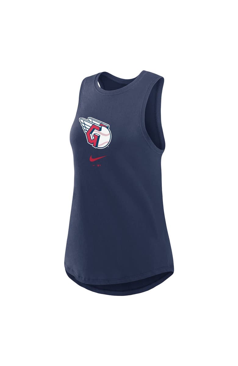 Nike Women's Nike Navy Cleveland Guardians Legacy Icon High Neck Performance Tank Top, Alternate, color, Navy