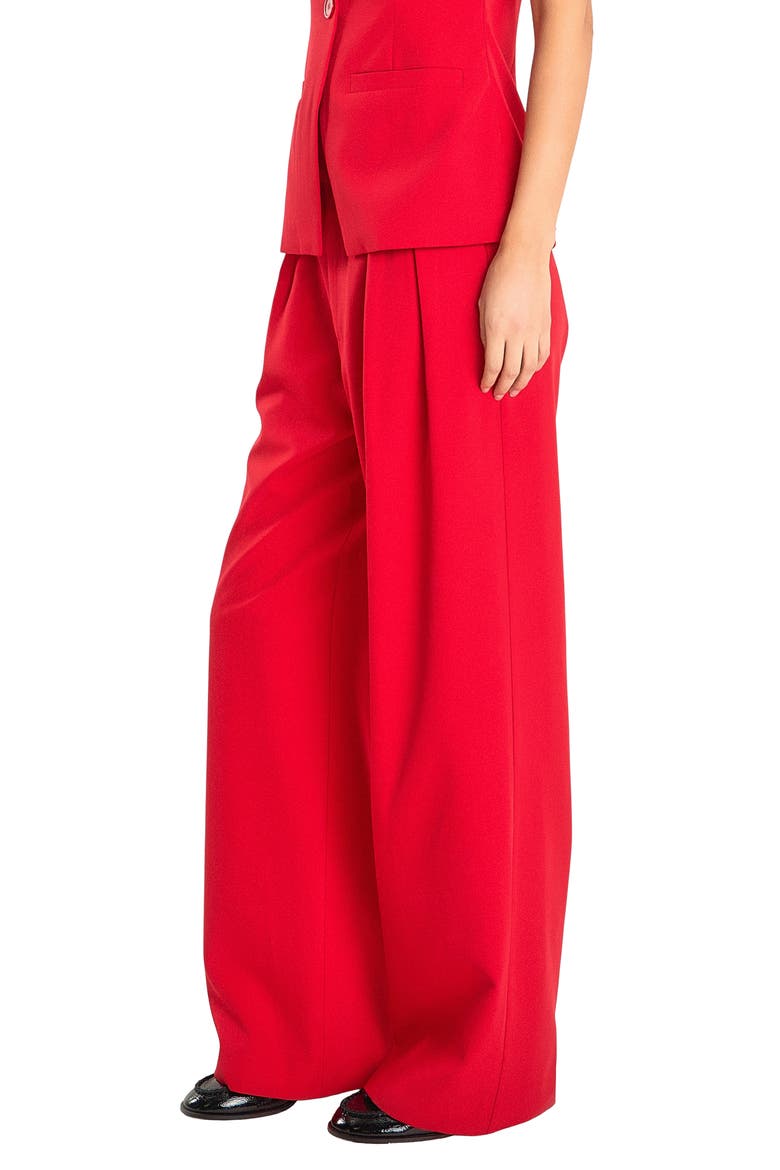 High Waist Wide Leg Pants, Alternate, color, RED