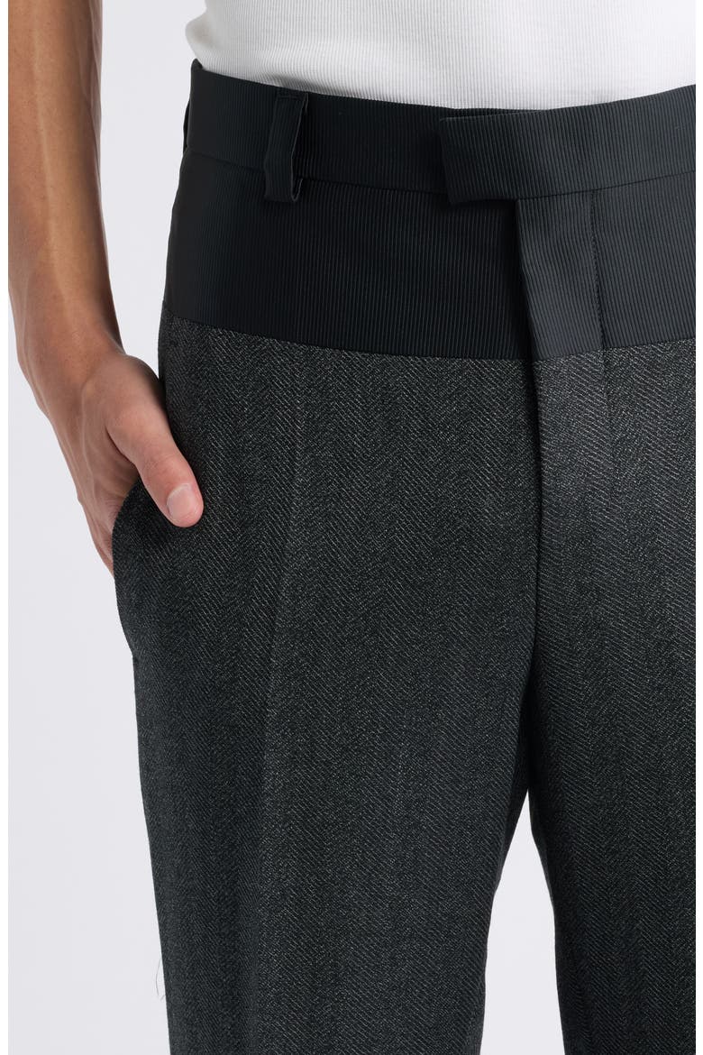 Hogan Virgin Wool Trousers, Alternate, color, DARK GREY