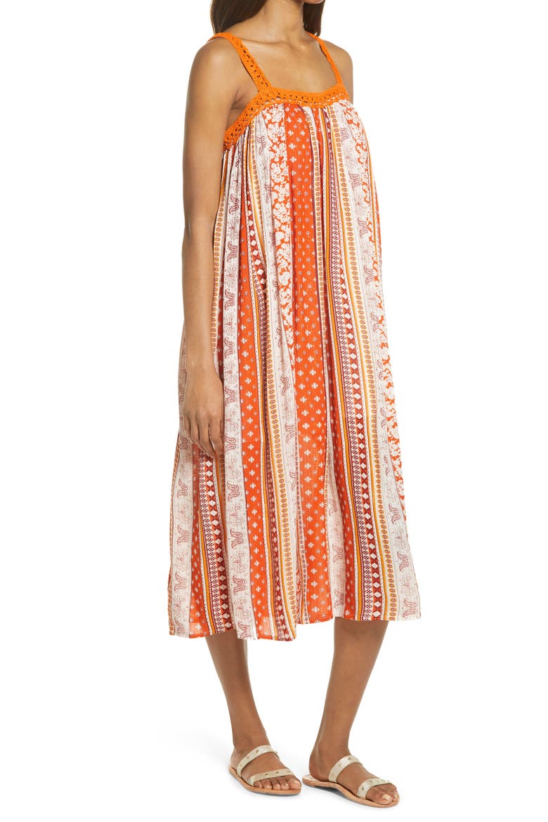 Sun Canyon Metallic Tank Dress, Alternate, color, BURNT ORANGE