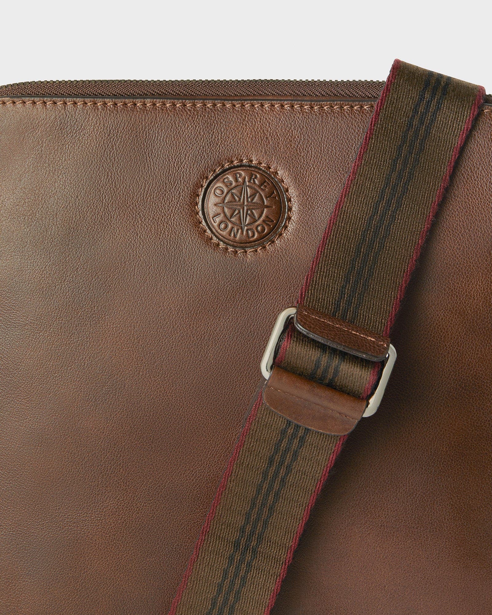 Osprey London The Compass Small Leather Messenger Bag, Alternate, color, 