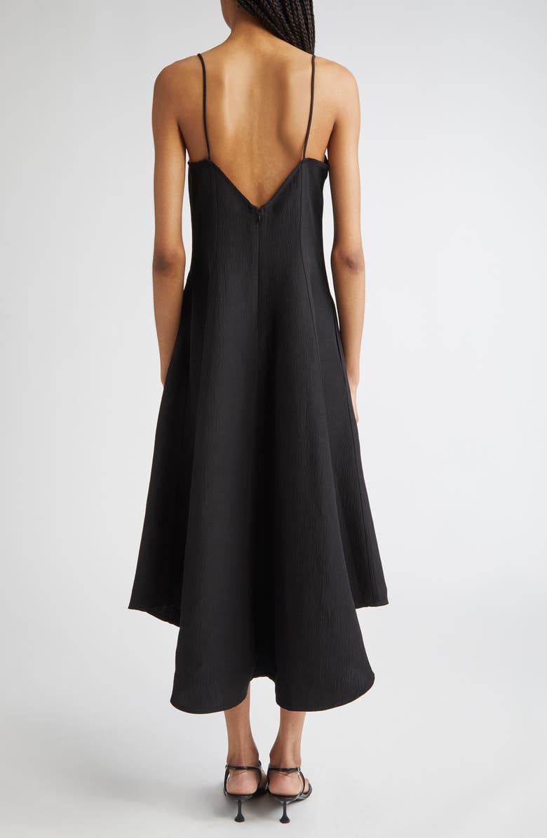 Proenza Schouler Elaine Asymmetric Hem Dress, Alternate, color, Black